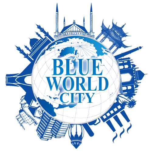 Blue-world-city-logo